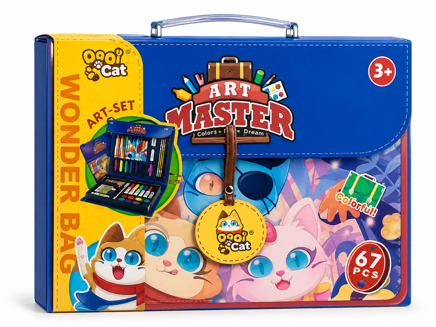67 Pieces Kids Art & Craft Set | Portable Drawing & Coloring Kit | Art Master Creative Gift Set (3+ Years)