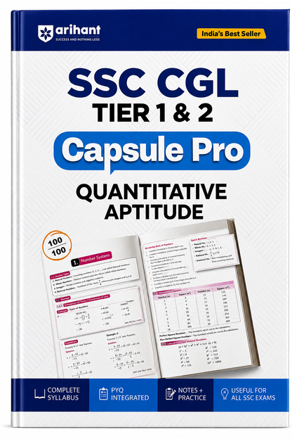 SSC CGL Tier 1 & 2 Quantitative Aptitude Capsule Pro Notes | Arihant | English Medium