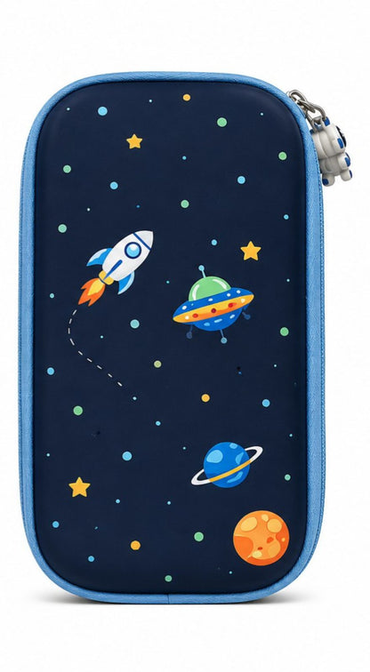 Space Adventure Astronaut Pencil Box for Kids | Hardtop Multipurpose Stationery Case