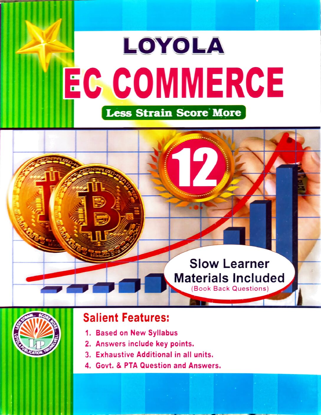 12th standard Commerce guide EC Loyola English medium covering business marketing finance and exam questions
