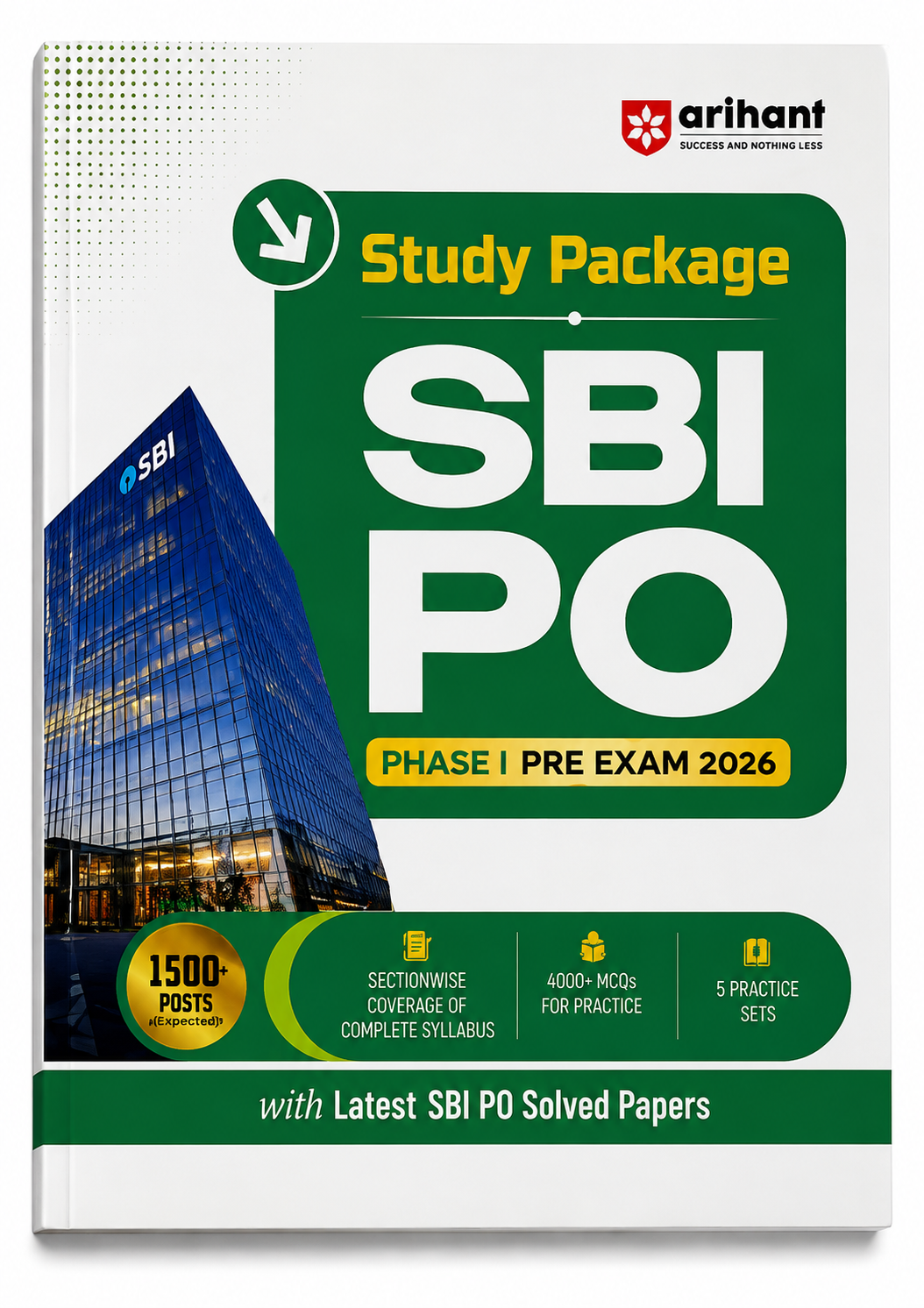 Arihant SBI PO Phase 1 Pre Exam 2026 Study Package | 4000+ MCQs | Sectionwise Complete Syllabus | Latest SBI PO Solved Papers