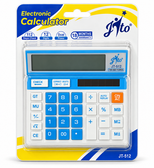 Jito JT-512 12-Digit Electronic Desktop Calculator