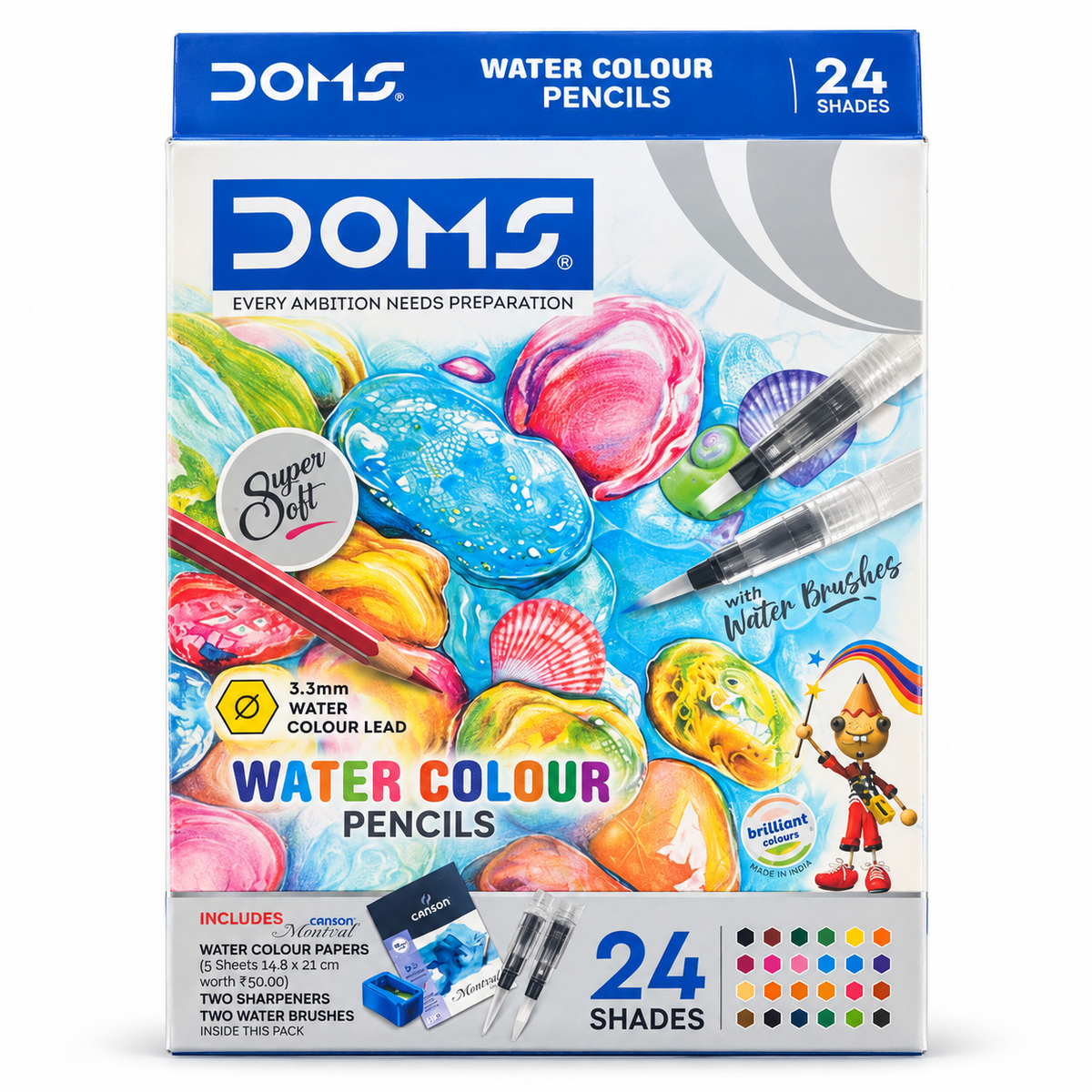 DOMS Water Colour Pencils – 24 Shades