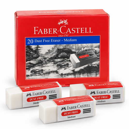 Faber-Castell Dust Free Eraser Medium | Pack of 20
