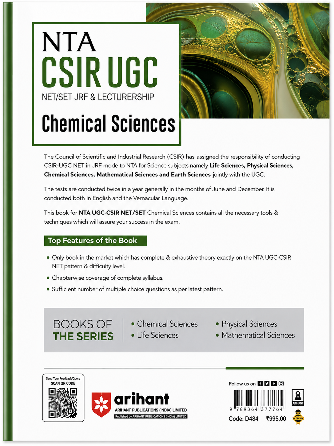 NTA CSIR UGC NET/SET/JRF & Lectureship 2025 – Study Guide Chemical Sciences