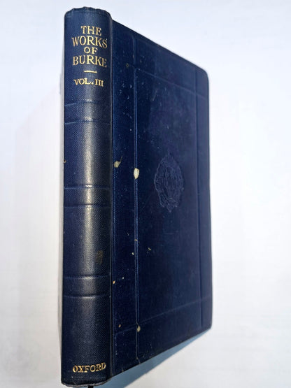 The Works of Edmund Burke Volume III 1935 Oxford University Press Hardcover