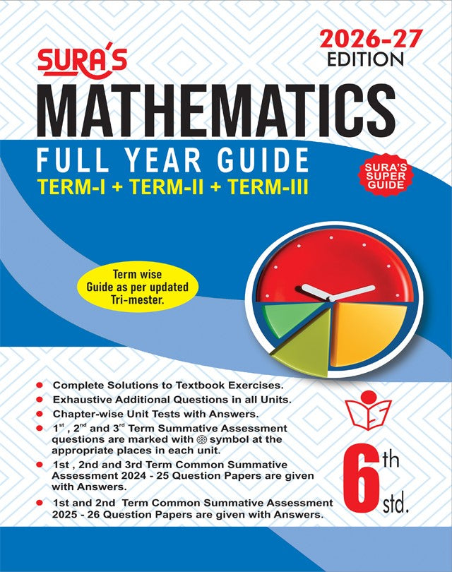 6th standard maths guide English medium Sura with solutions