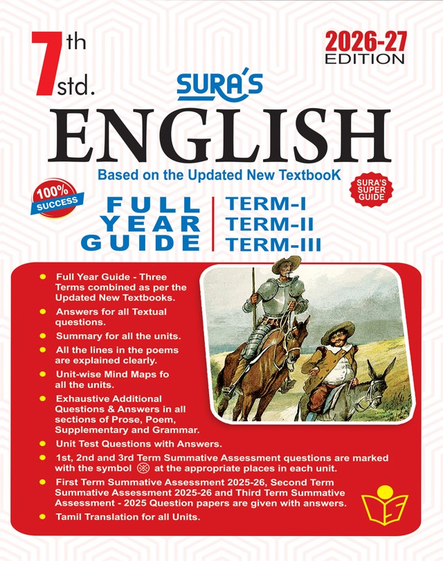 7th std English guide Sura English medium