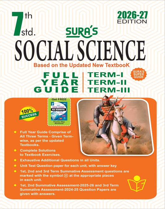 7th std social science English medium Sura guide