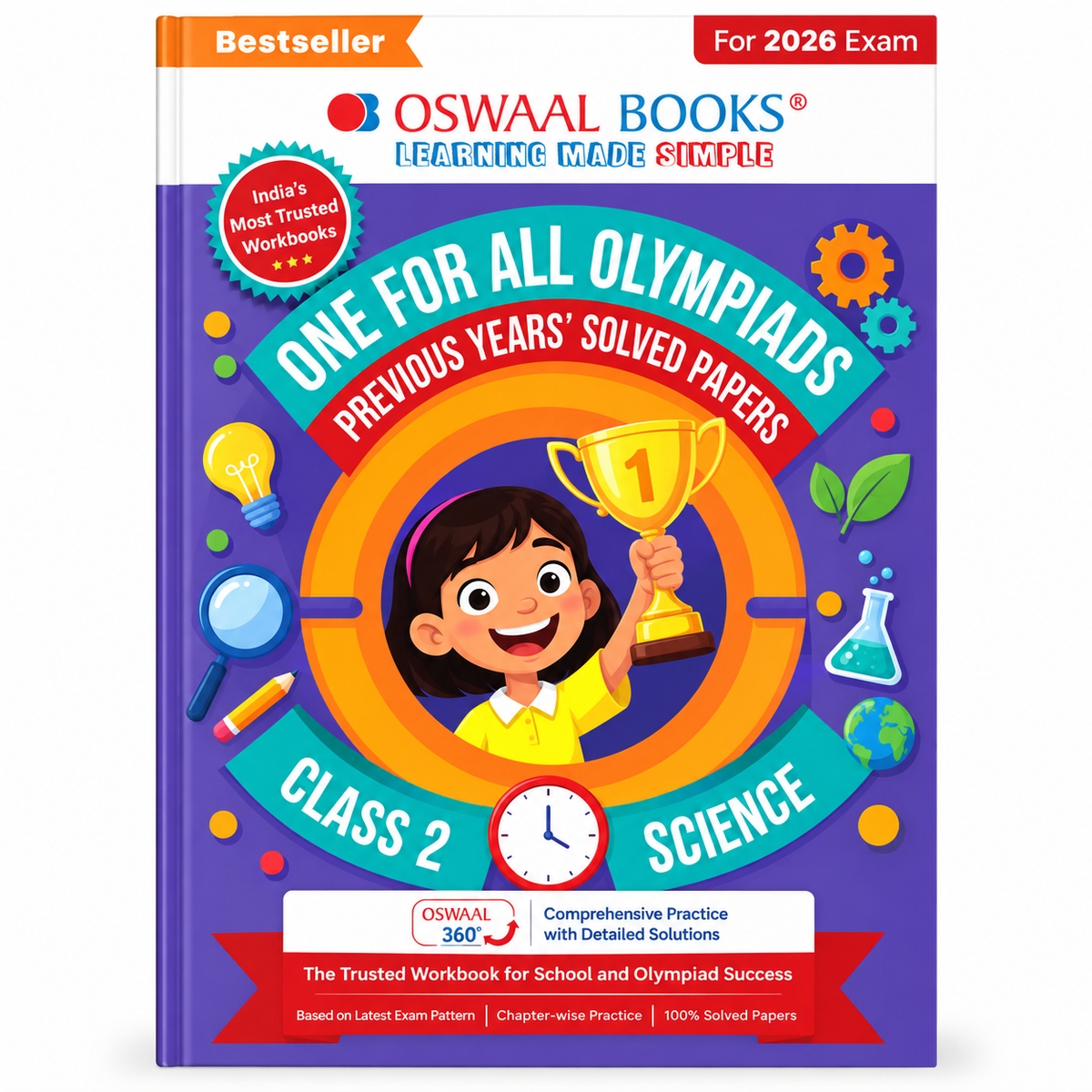 Oswaal One For All Olympiads Class 2 Science – Previous Years’ Solved Papers | 2026 Exam