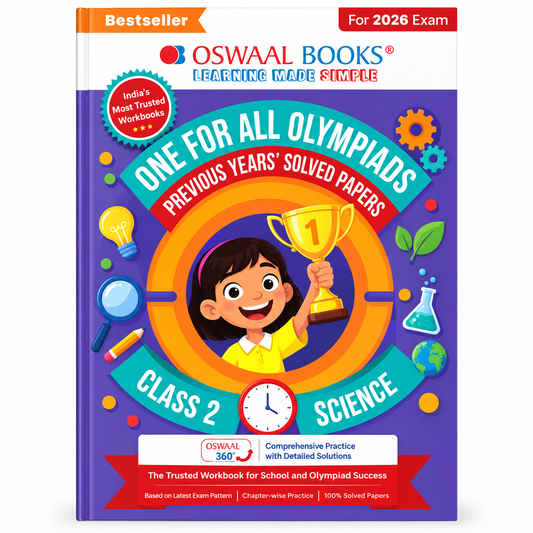 Oswaal One For All Olympiads Class 2 Science – Previous Years’ Solved Papers | 2026 Exam