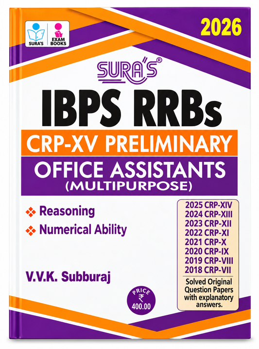 SURA’S IBPS RRBs 2026 CRP-XV Preliminary Office Assistants (Multipurpose)
