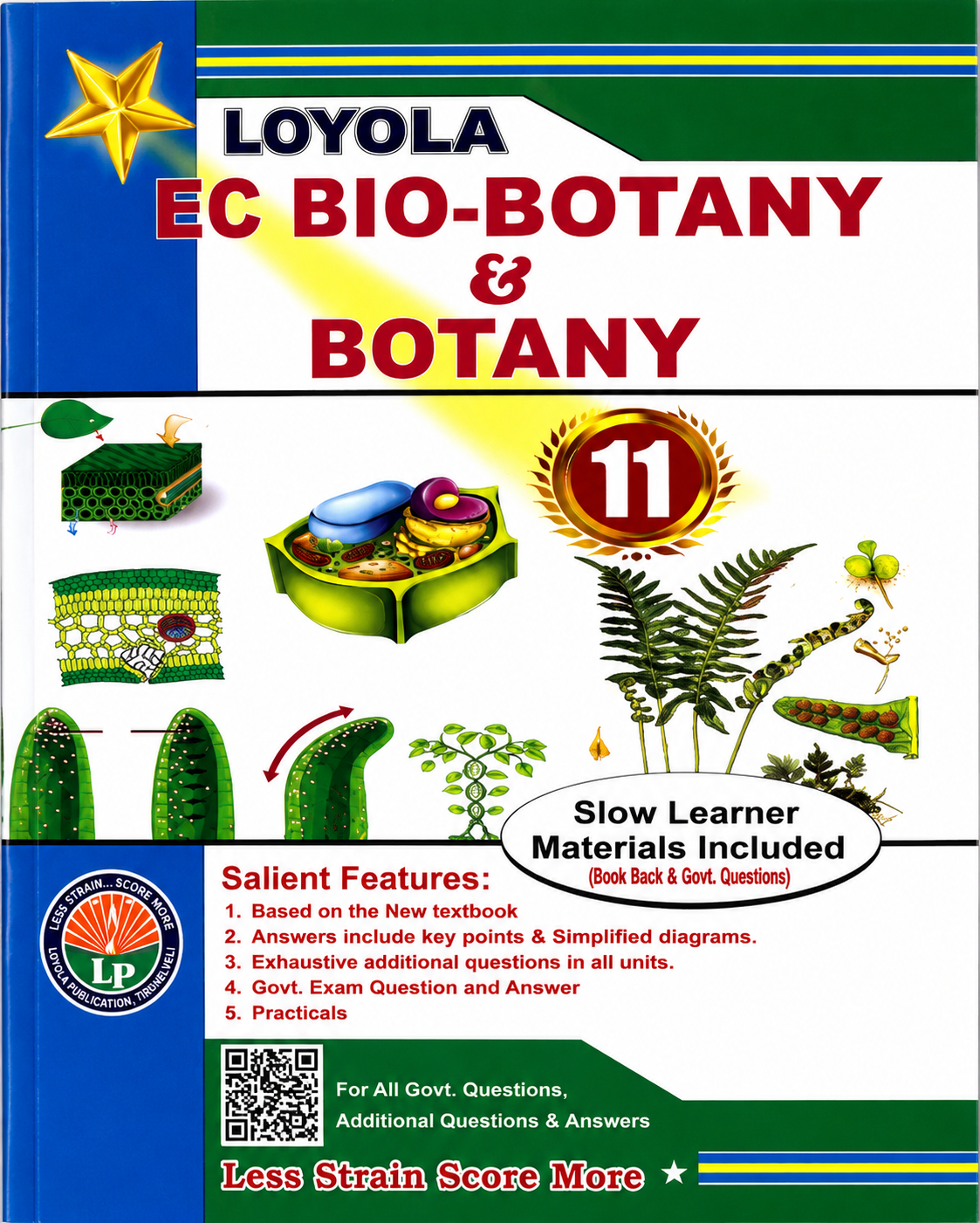 Book titled 'LOYOLAA EC BIO-BOTANY & BOTANY' with various graphics and text on a white background