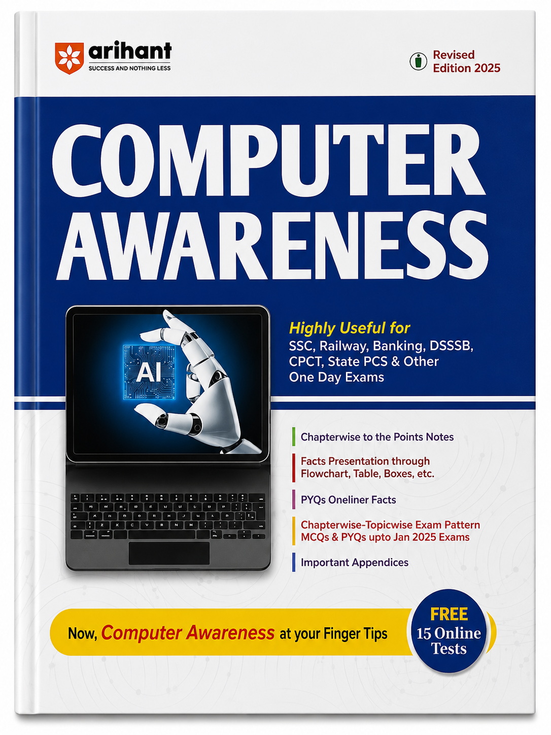 Arihant Computer Awareness Revised Edition 2025 | SSC, Railway, Banking, DSSSB, CPCT, State PCS & One Day Exams