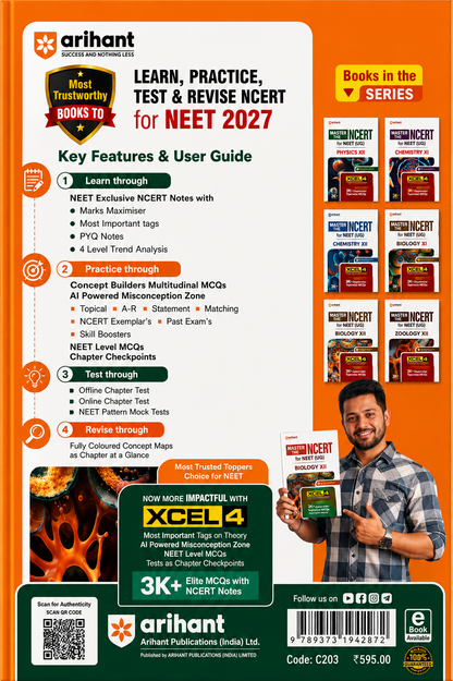 Master the NCERT for NEET (UG) Biology XII | Line by Line MCQs from Latest NCERT Books | Arihant