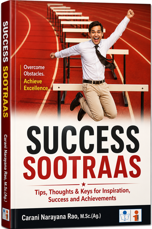 Book cover for 'Success Sootraas' by Carani Narayana Rao, M.Sc.