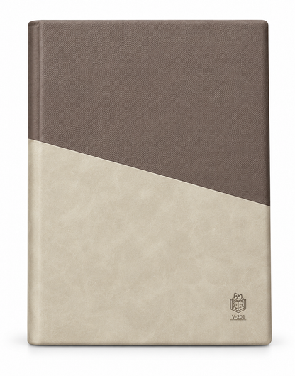 2027 Customizable Premium Executive Diary – Brown & Beige