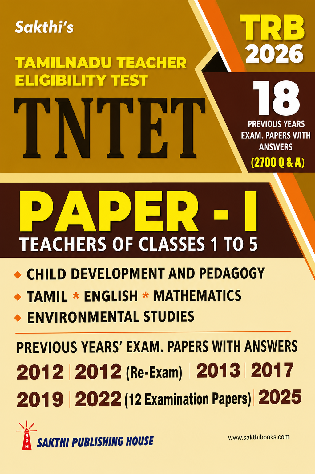 TN TET Paper-I 2026 – 18 Previous Years’ Examination Papers with Answers