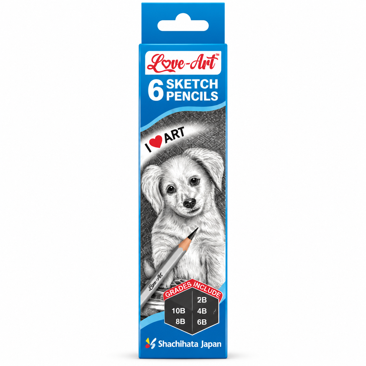 Love-Art 6 Sketch Pencils – Shachihata Japan