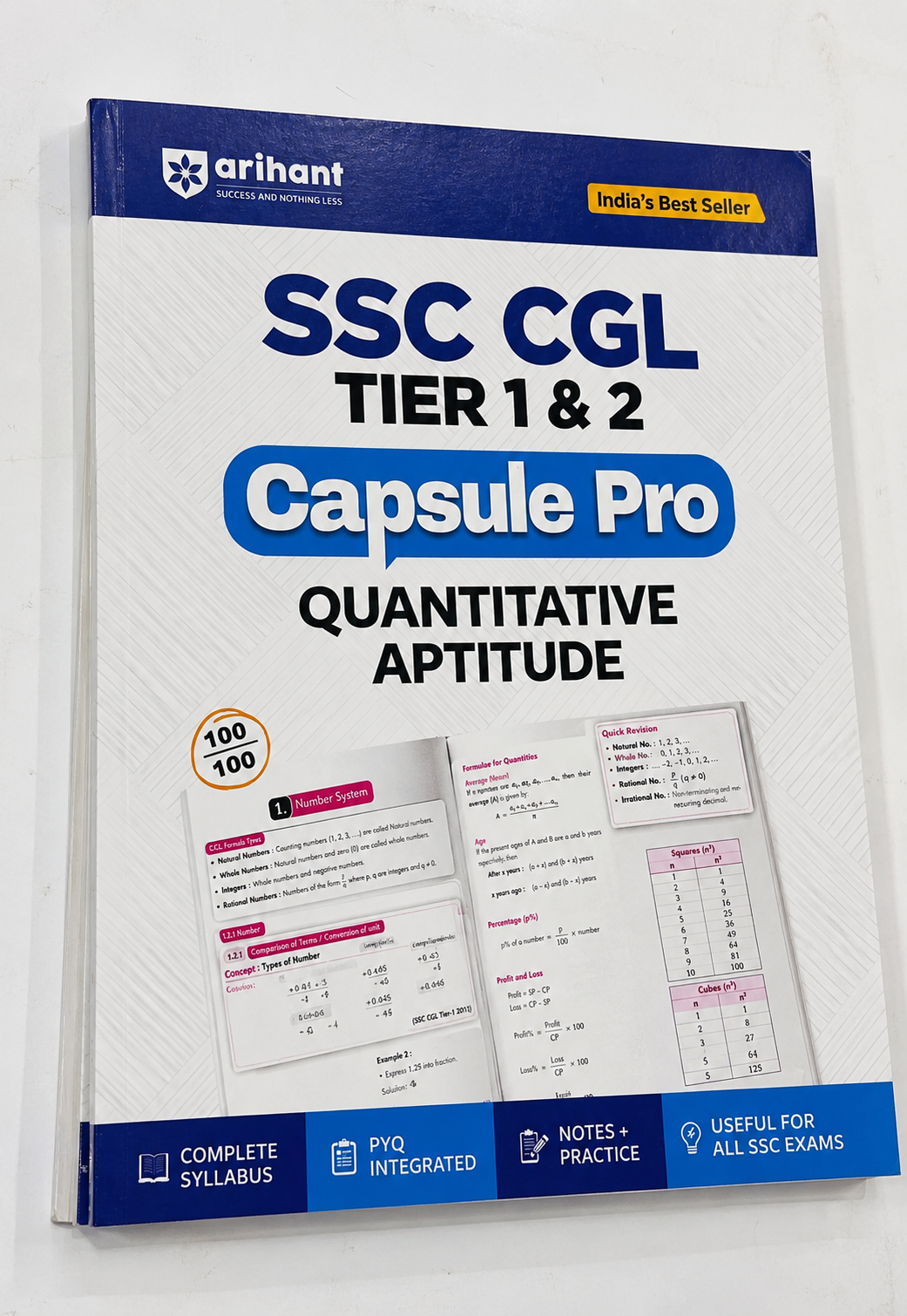 SSC CGL Tier 1 & 2 Quantitative Aptitude Capsule Pro | Complete Syllabus, PYQs, Notes & Practice | Arihant
