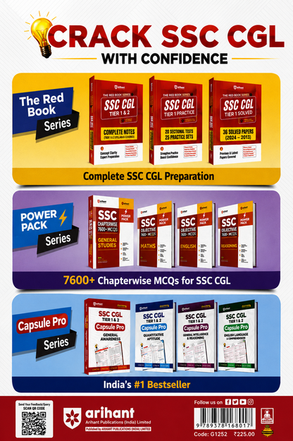 SSC CGL Tier 1 & 2 General Awareness Capsule Pro | Complete Syllabus, PYQs, Notes & Practice | Arihant