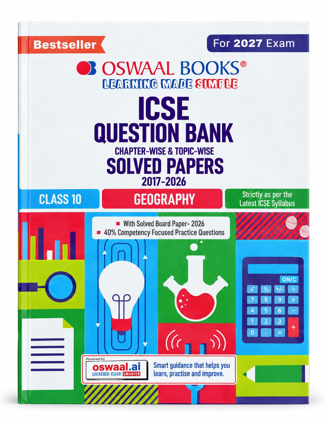 Oswaal ISC Question Bank Class 12 Mathematics | Chapter-wise & Topic-wise Solved Papers 2017–2026 | For 2027 Exam