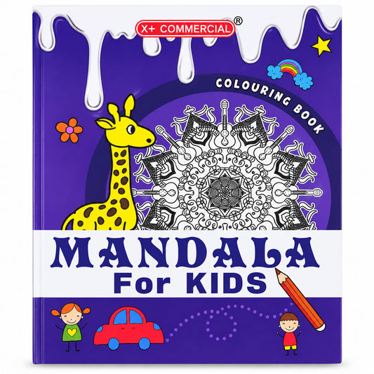 X+ Commercial Mandala For Kids – Colouring Book