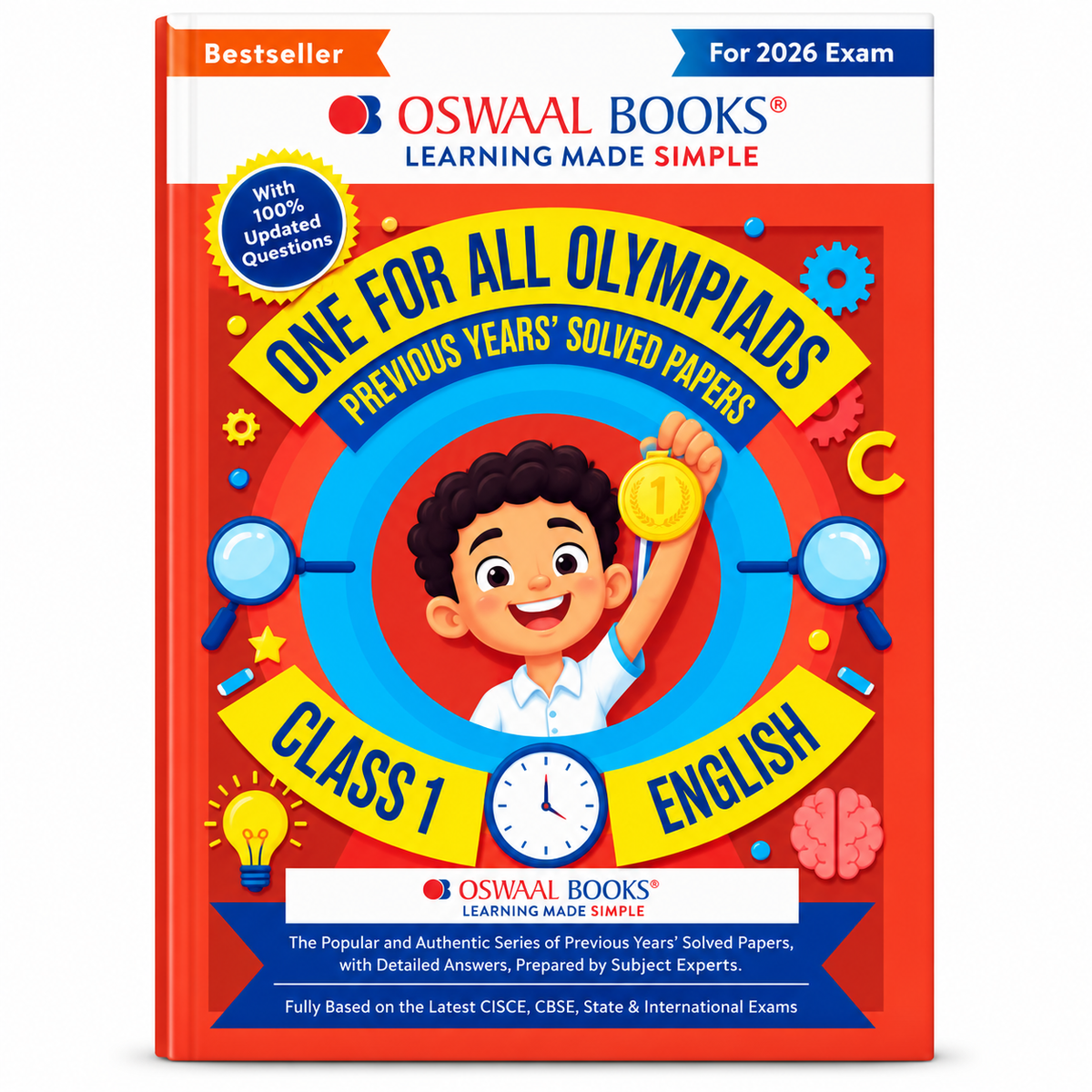 Oswaal One For All Olympiads Class 1 English – Previous Years’ Solved Papers | 2026 Exam