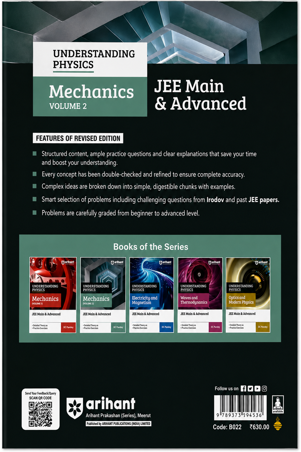 Arihant Understanding Physics Mechanics Volume 2 for JEE Main & Advanced | Modular Theory & Practice | Two-Level JEE Pattern Exercises | DC Pandey