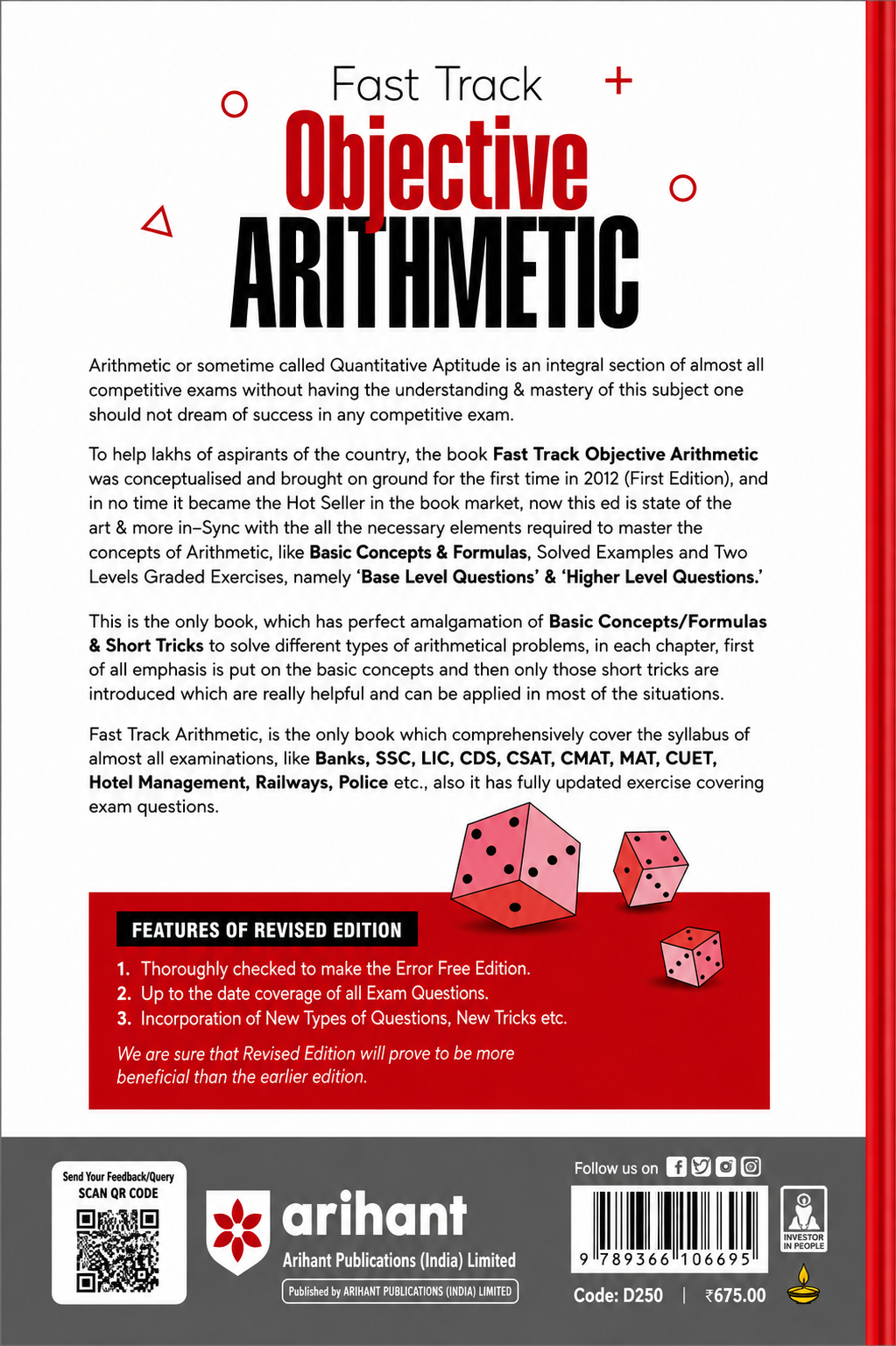 Fast Track Objective Arithmetic | Completely Revised Edition | For SSC, Banking, UPSC, Railway & Competitive Exams | Arihant