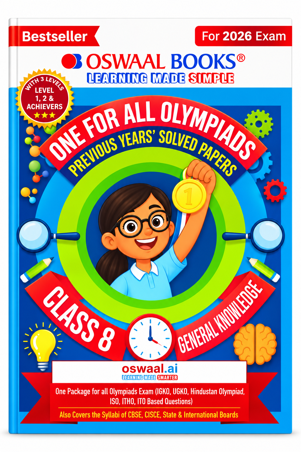 Oswaal Books One for All Olympiads Class 8 General Knowledge – Previous Years' Solved Papers