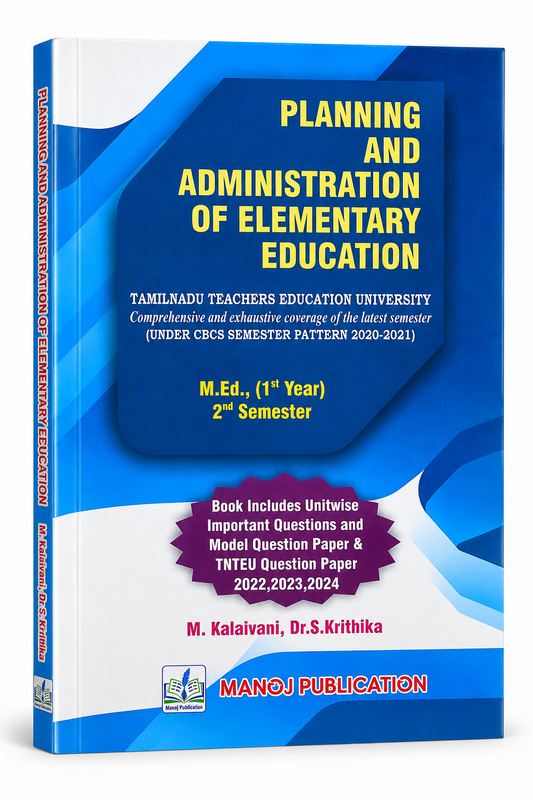 Planning and Administration of Elementary Education – M.Ed. 1st Year, 2nd Semester