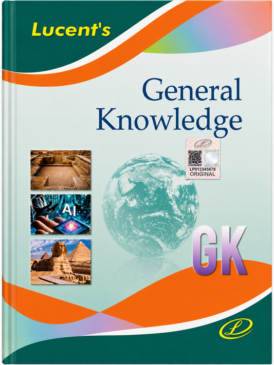 Book titled 'Lucent's General Knowledge' with colorful design on the cover