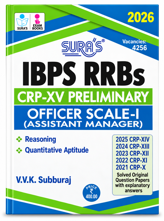 Sura's IBPS RRBs CRP-XV Preliminary Officer Scale-I (Assistant Manager) 2026