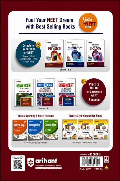 39 Years NEET Chemistry Chapterwise Topicwise Levelwise – 1800+ MCQs | Arihant