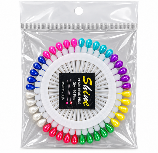 Stice Pearl Head Pins 40 Pins Pack of 3