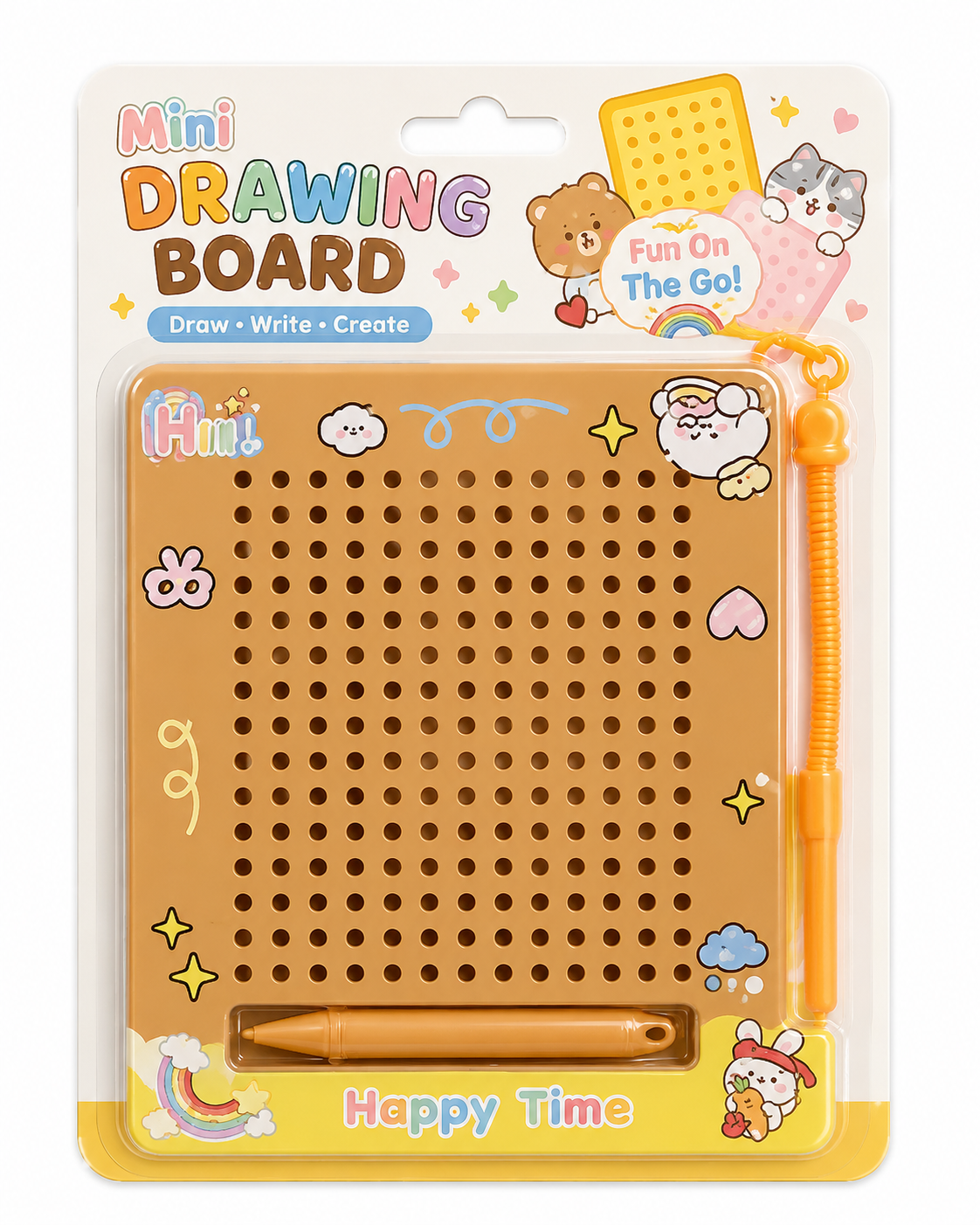 Mini Magnetic Drawing Board for Kids | Reusable Writing & Doodle Pad with Stylus | Educational Travel Drawing Toy