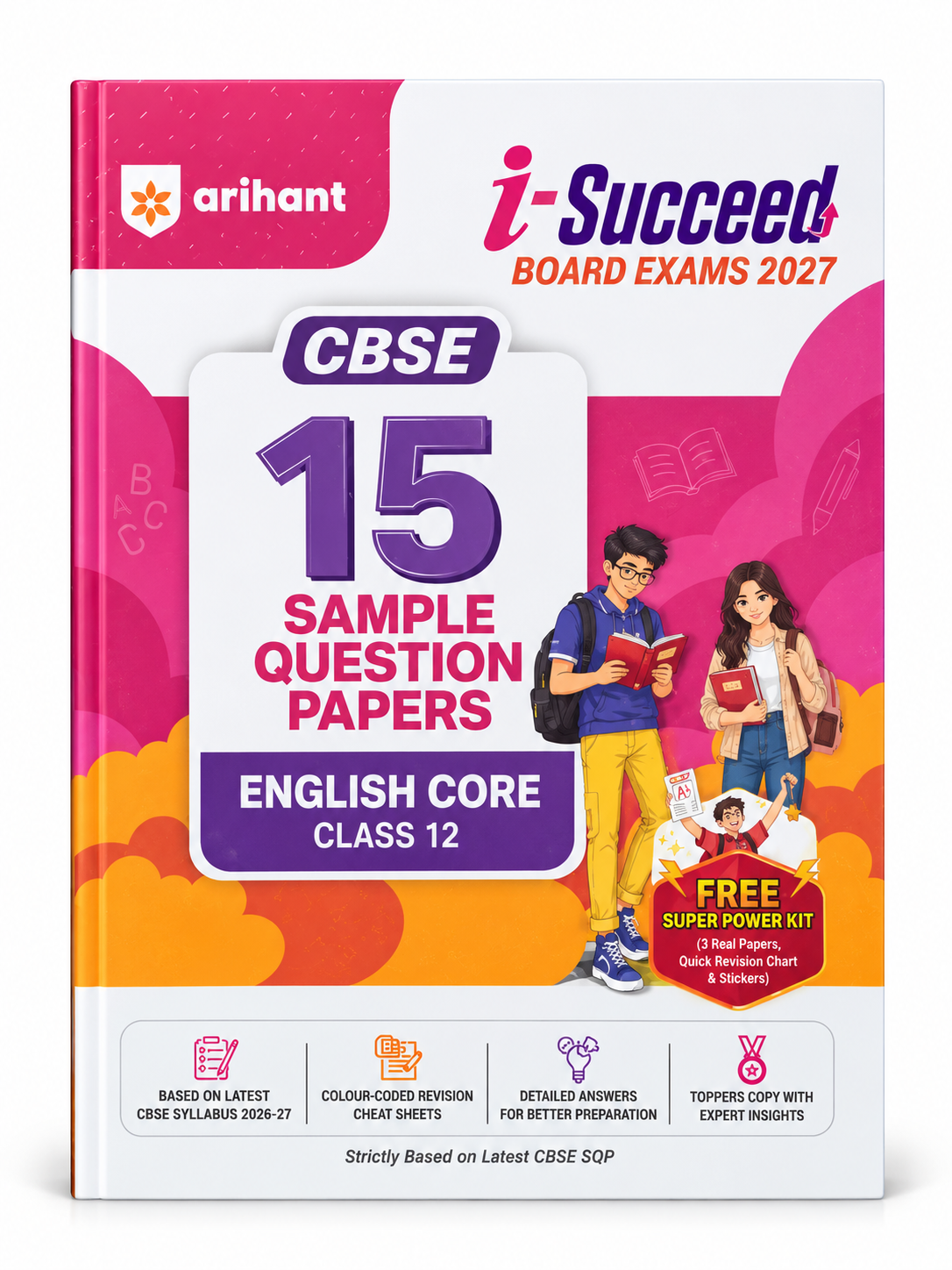 Arihant i-Succeed CBSE Class 12 English Core 15 Sample Question Papers 2027 book cover