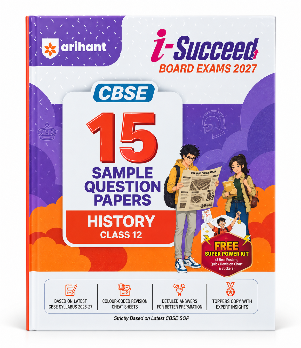 Arihant i-Succeed CBSE Class 12 History 15 Sample Question Papers 2027 book cover
