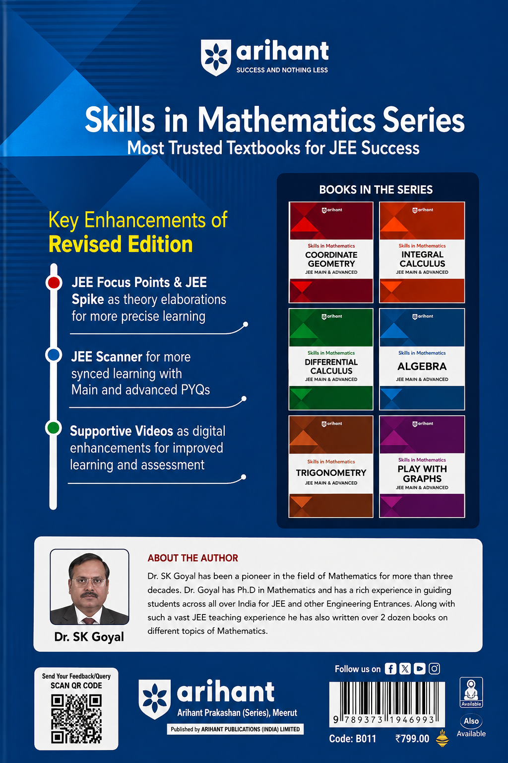 Arihant Skills in Mathematics Algebra for JEE Main & Advanced | Theory & Practice Milestones | JEE Focus Points | PYQ Scanners | Dr. S. K. Goyal