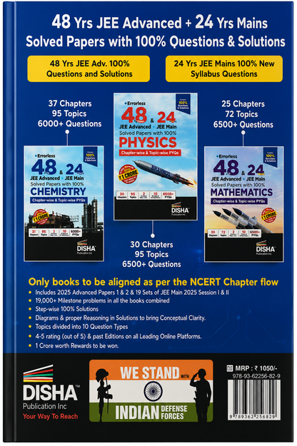 Errorless 48 Years JEE Advanced & 24 Years JEE Main Chemistry | Chapter-wise & Topic-wise PYQs | 21st Edition | Disha Publication