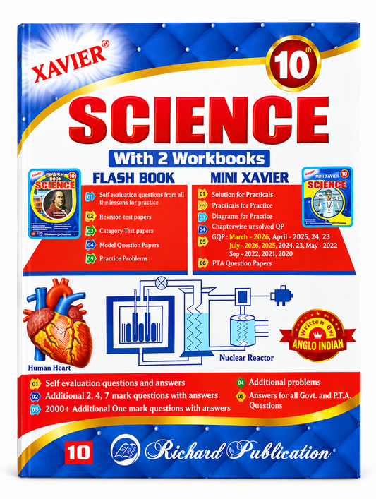 XAVIER 10th Science With 2 Workbooks – Flash Book & Mini Xavier