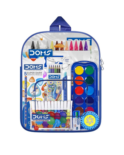 Doms Smart Kit | Comes With Transparent Zipper Bag | Perfect Value Pack | Kit For School Essentials | Gifting Range For Kids