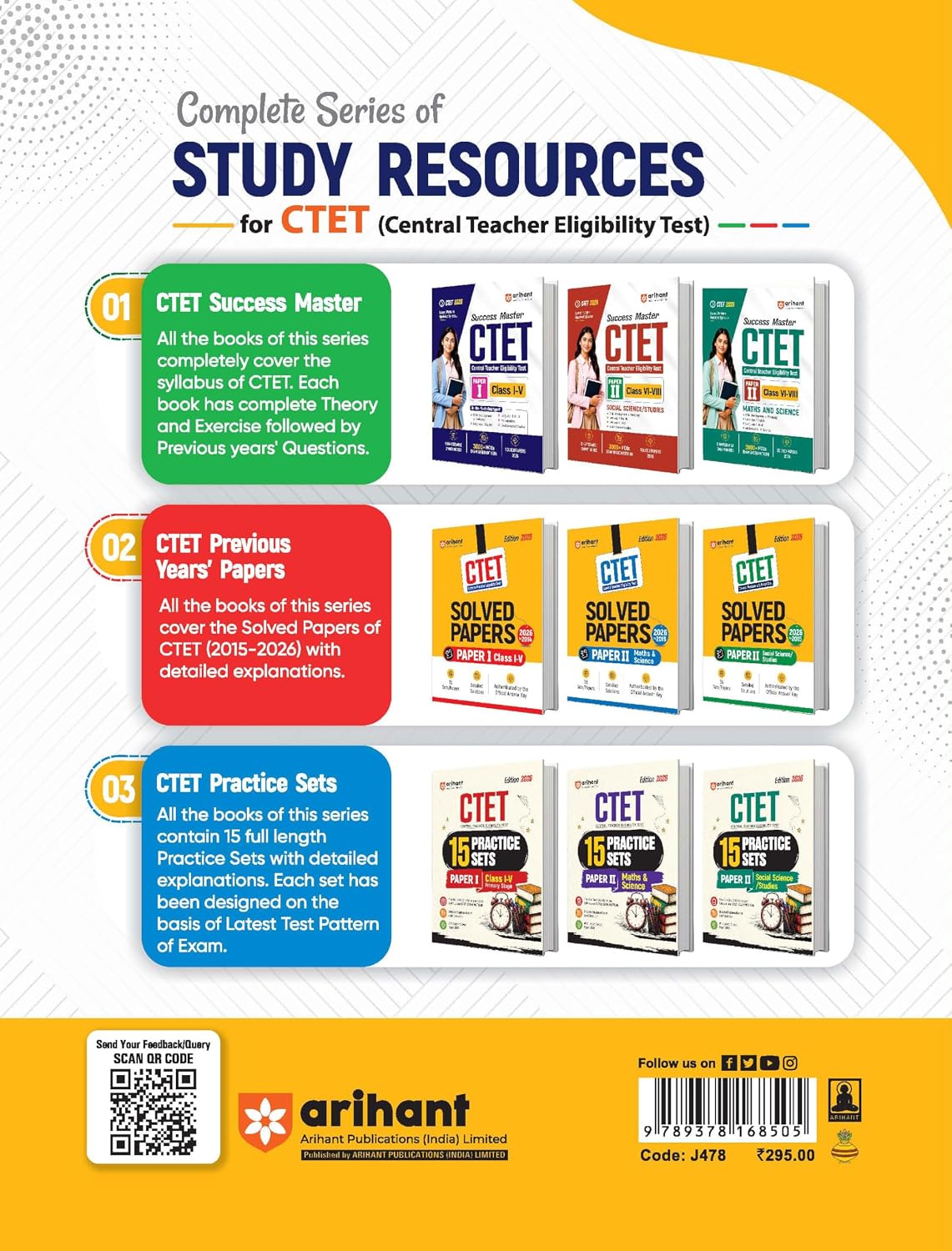 CTET & TETs Child Development & Pedagogy | Class I–V and VI–VIII | 2026 Edition | Arihant