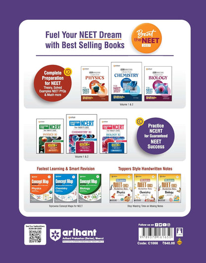 Arihant 14 Years NEET Solved Papers 2026–2013 | Chapterwise, Topicwise & Levelwise | 3000+ MCQs | Physics, Chemistry & Biology | NTA Authenticated Solutions
