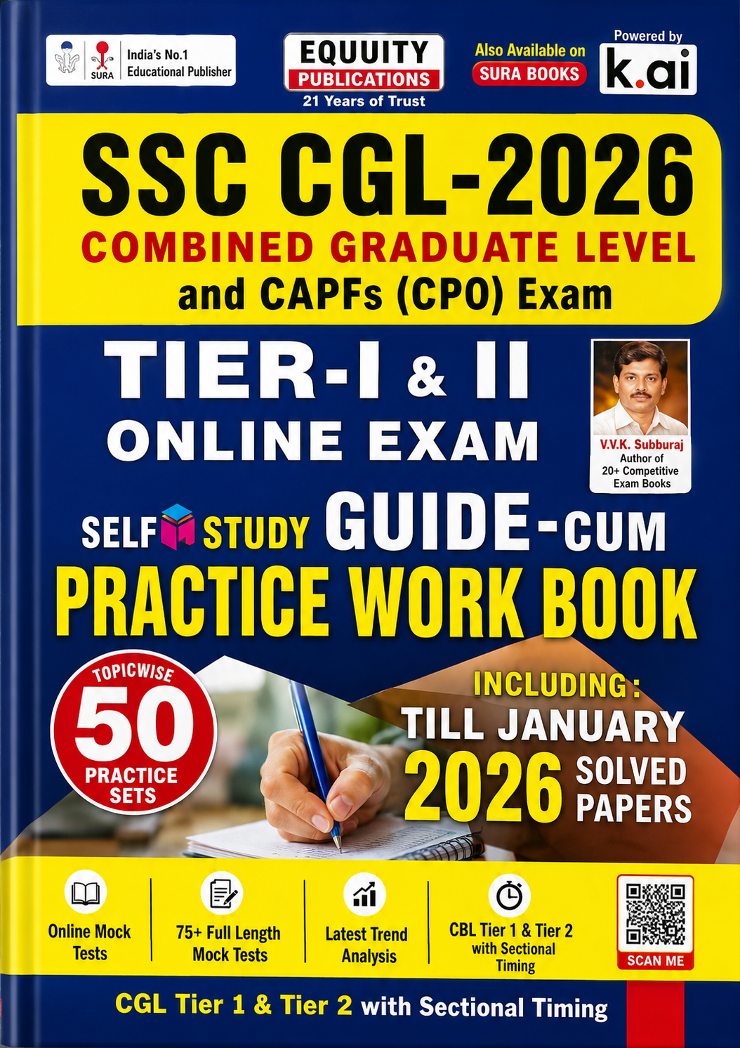 SSC CGL 2026 Tier-I & II Self-Study Guide-cum-Practice Work Book | CAPFs (CPO) Exam