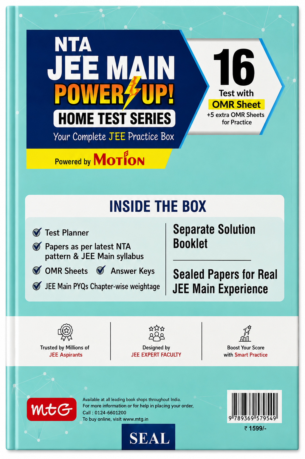 MTG NTA JEE Main Power Up! Home Test Series 2026 | 16 Tests with OMR Sheets | 21 OMR Sheets | English & Hindi Medium