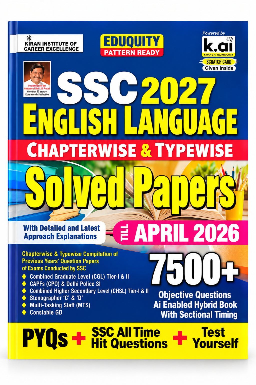 SSC 2027 English Language Chapterwise Typewise Solved Papers 7500 Questions