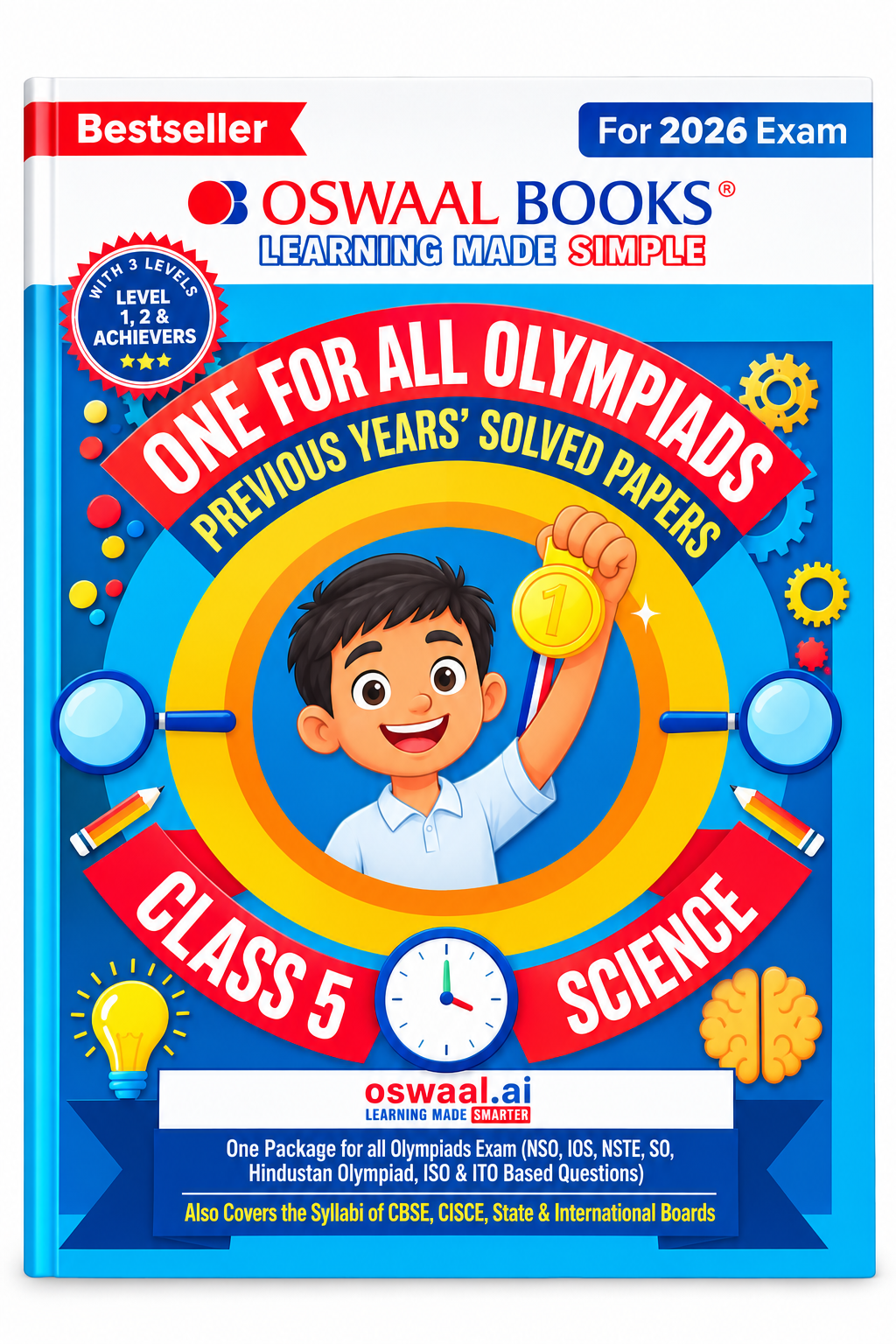 OSWAAL Books One for All Olympiads Previous Years' Solved Papers Class 5 Science – 2026 Exam
