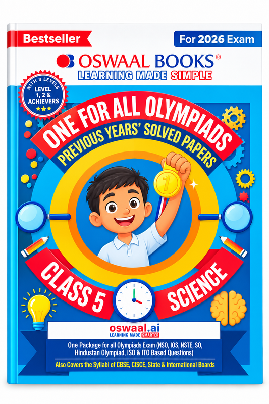 OSWAAL Books One for All Olympiads Previous Years' Solved Papers Class 5 Science – 2026 Exam